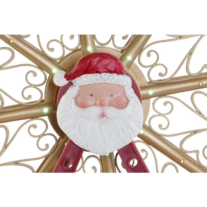 DKD Home Decor Noria Navidad Tradicional Led Resina Multicolor Movimiento Musical 49 x 38 x 17 cm 1