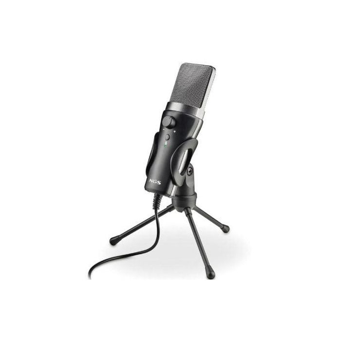 NGS MS120USB Micrófono USB con Soporte Trípode para Streaming, Podcast y Locución. Compatible con PS4, PS5 y PC. Patrón Cardioide. NGS MS120USB Micrófono USB con Soporte Trípode para Streaming, Podcast y Locución. Compatible con PS4, PS5 y PC. Patrón Cardioide.