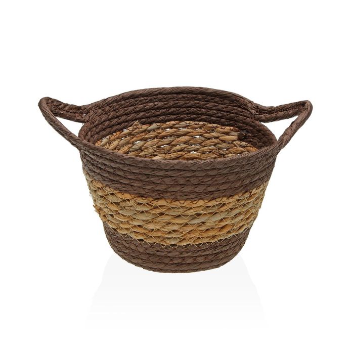 Cesta Redonda con Asas Marrón Versa 19x13 cm - Alga y Papel (2 Unidades) Cesta Redonda con Asas Marrón Versa 19x13 cm - Alga y Papel (2 Unidades)