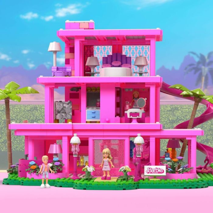 Mattel Mega Construx Figura Barbie The Dreamhouse Mansión de Construcción con 1795 Piezas para Coleccionistas y Fans de la Película 4