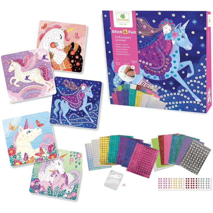 Sycomore Mosaicos AAAPN64951 Stick'N Fun Unicornios Edades 5+ 3