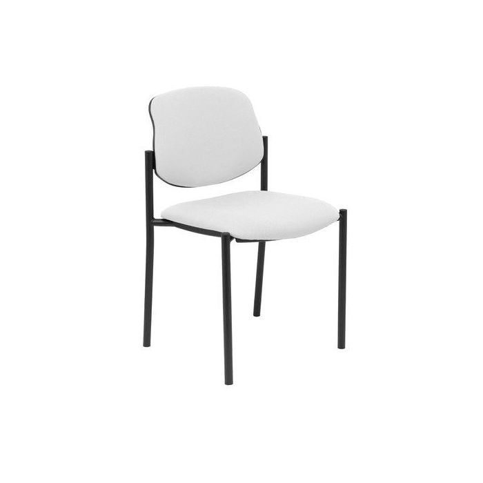Silla Piqueras Y Crespo Villalgordo Confidente Chasis Negro Asiento Y Respaldo Tapizados Bali Blanco