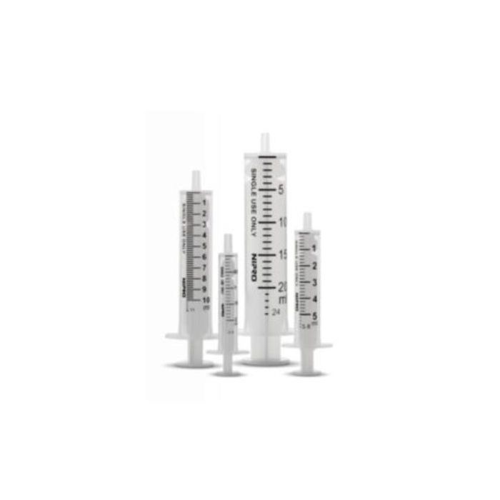 Jeringa 2 Cuerpos 5 mL Luer 100 Unidades Nipro - Polipropileno Atóxico Jeringa 2 Cuerpos 5 mL Luer 100 Unidades Nipro - Polipropileno Atóxico