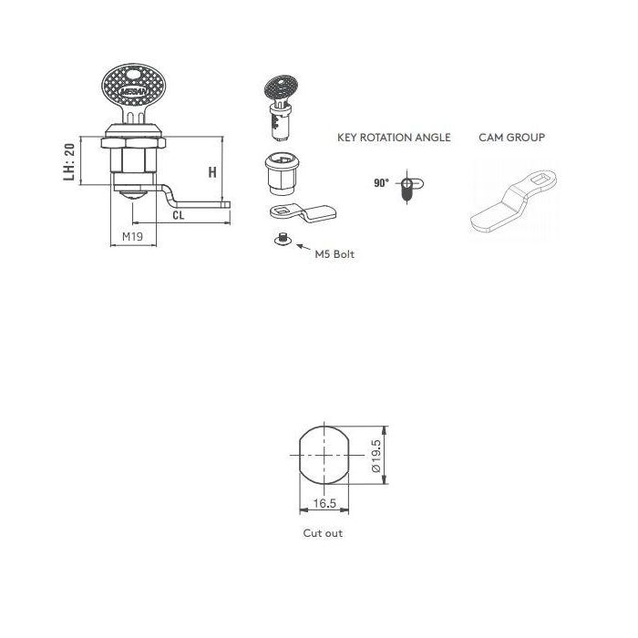Lanview by Logon LOCK & DIFFERENT KEY FOR FREE WALL TYPE CABINET 1 Lanview by Logon LOCK & DIFFERENT KEY FOR FREE WALL TYPE CABINET 1