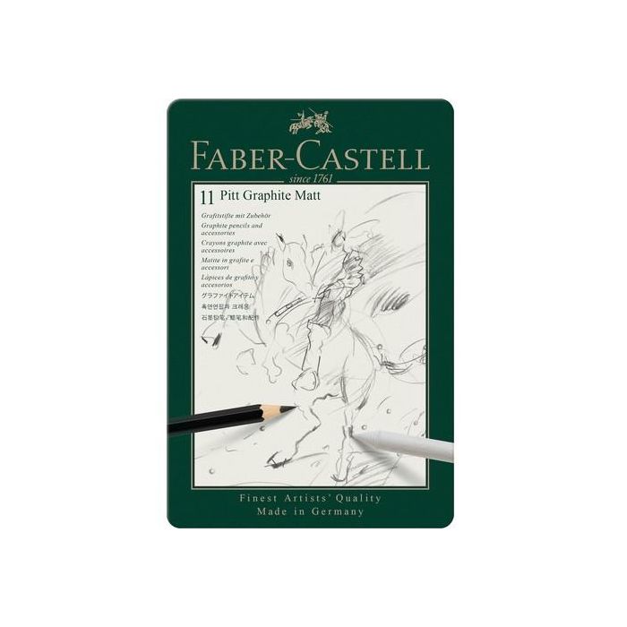 FABER-CASTELL Set Pitt Graphite Matt 11er Metalletui 0 FABER-CASTELL Set Pitt Graphite Matt 11er Metalletui 0