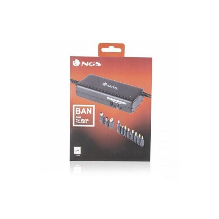 Cargador para Portátil NGS Ban Negro 90 W 2 Cargador para Portátil NGS Ban Negro 90 W 2