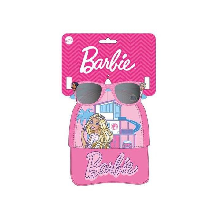 Barbie Gorra Set Gafas de Sol para Niña - Temática Pink Talla 53 cm (Edad Recomendada 3+ Años)