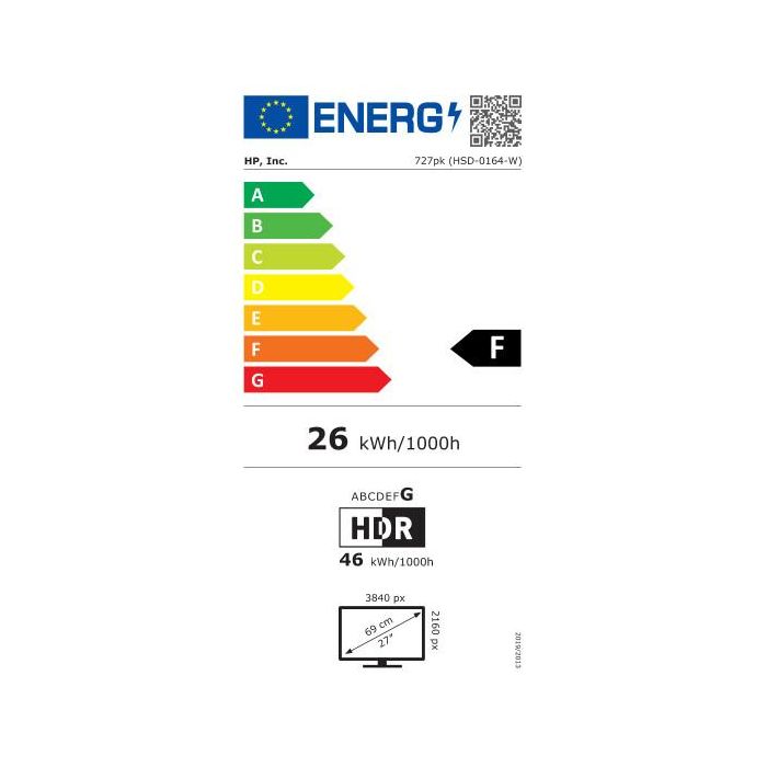 HP Monitor 727pk IPS 4K 3840x2160@60Hz 27 Pulgadas Thunderbolt 4 Pro Negro