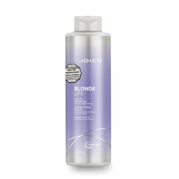 Joico BLONDE LIFE violet shampoo 1000 ml - Champú para neutralizar tonos amarillos y realzar el brillo del cabello