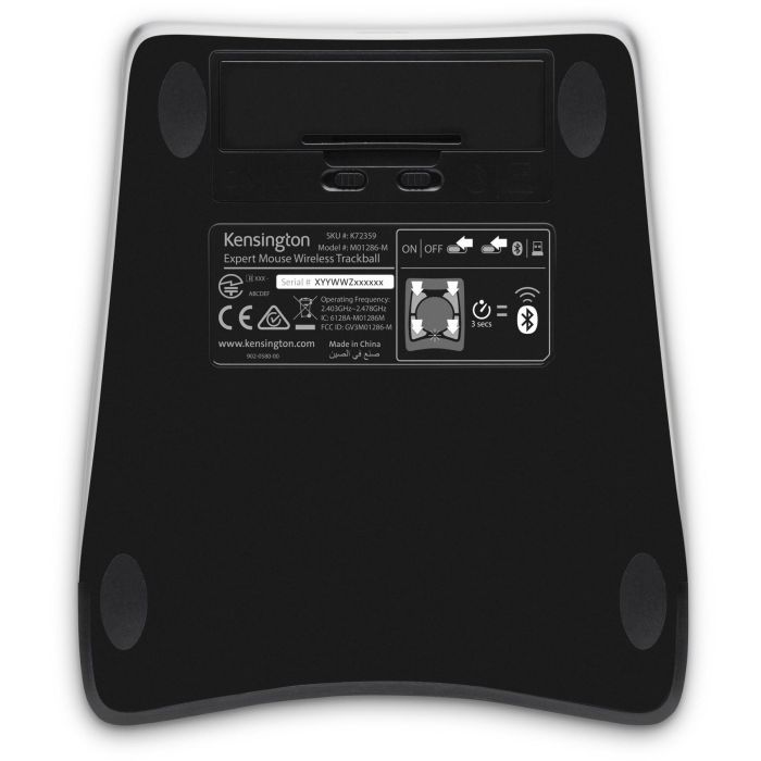 Kensington ExpertMouse Trackball Inalámbrico RF + Bluetooth, Ambidextro, 400 DPI, Negro 1