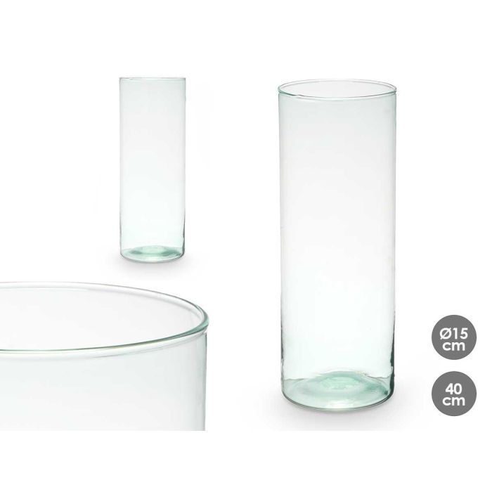 Jarron Vidrio Reciclado Cilindro 15X40Cm Giftdecor (6 Unidades) Jarron Vidrio Reciclado Cilindro 15X40Cm Giftdecor (6 Unidades)