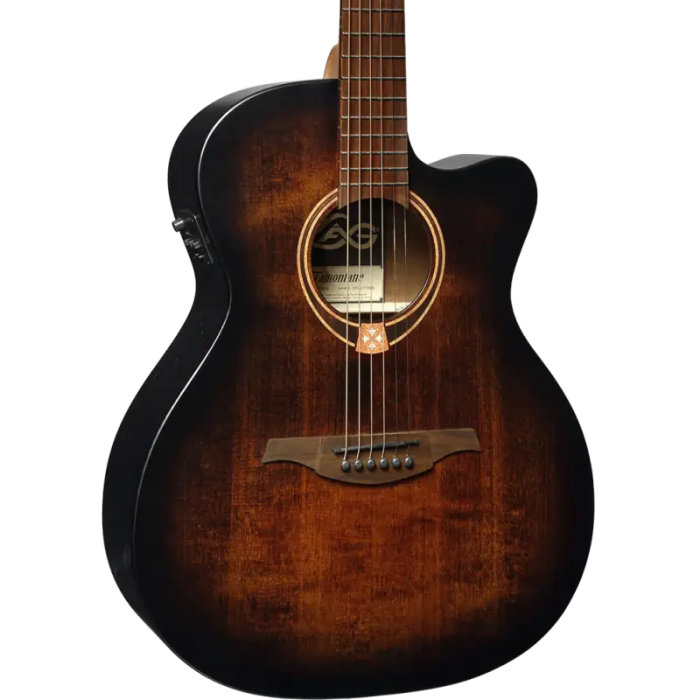 LAG Tramontane 70 A/E Guitarra Acústica Electroacústica Auditorium Cutaway Black & Brown Burst 0 LAG Tramontane 70 A/E Guitarra Acústica Electroacústica Auditorium Cutaway Black & Brown Burst 0