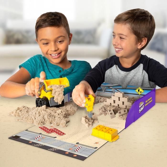 Kinetic Sand KIN0778988543641 Set de Construcción de Arena Cinética – Excava y Demuele con 454g de Arena Natural 5