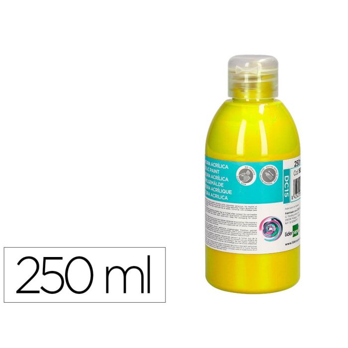 Pintura Acrilica Liderpapel Bote De 250 mL Amarillo