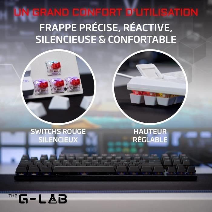 The G-Lab KEYZMERCURYWFR Teclado Gaming Mecánico TKL Blanco 2 The G-Lab KEYZMERCURYWFR Teclado Gaming Mecánico TKL Blanco 2