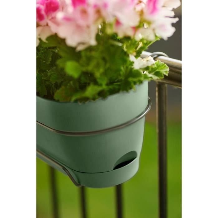 Elho Vibia Campana Balconniere Allin1 50 - Verde - L 50 x B 26 x H 17 cm - Balcón - 100% reciclado 2