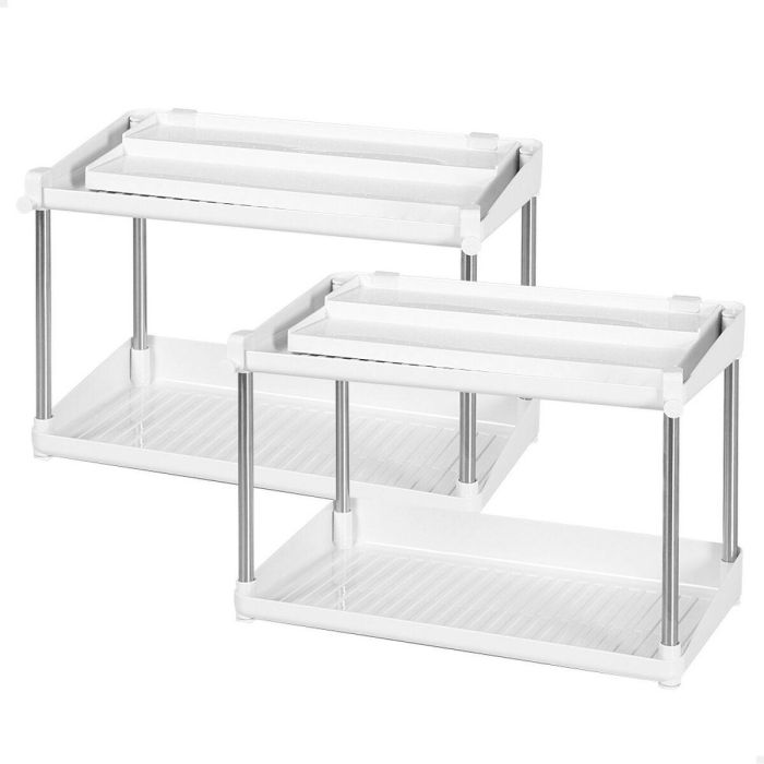 Organizador para Armario de Cocina Max Home Blanco 2 Estantes 2 Unidades 37,5 x 25,5 x 19 cm 0 Organizador para Armario de Cocina Max Home Blanco 2 Estantes 2 Unidades 37,5 x 25,5 x 19 cm 0