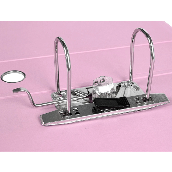 Liderpapel Archivador A4 Color System Rosa Lomo 80mm Mecanismo Palanca 75mm Compresor Metalico 4