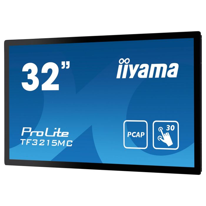 Iiyama ProLite TF3215MC-B2 - Monitor táctil de 80 cm (31.5") Full HD 1920x1080, panel VA, multi-touch (30 toques), HDMI, DisplayPort, USB, 8 ms, montaje VESA, Negro