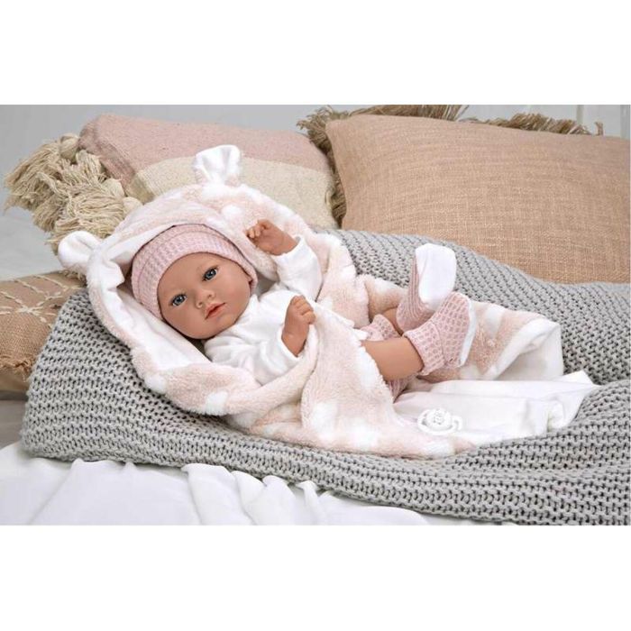 Muñeca elegance 38 cm aria rosa c/ manta (muñeco de peso) (cuerpo vinyl, sexo niña) 16 Muñeca elegance 38 cm aria rosa c/ manta (muñeco de peso) (cuerpo vinyl, sexo niña) 16