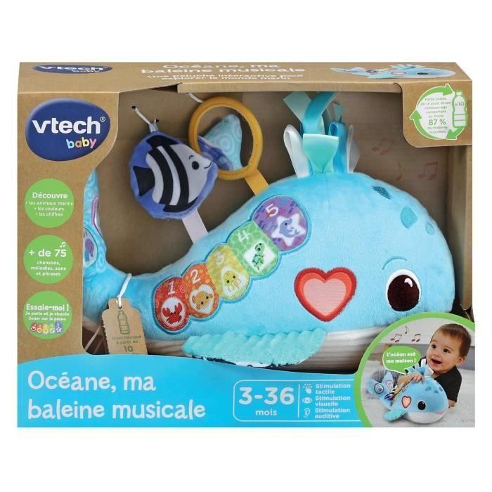 Vtech Océane, Mi Ballena Musical (Botellas de Plástico Reciclado) Vtech Océane, Mi Ballena Musical (Botellas de Plástico Reciclado)