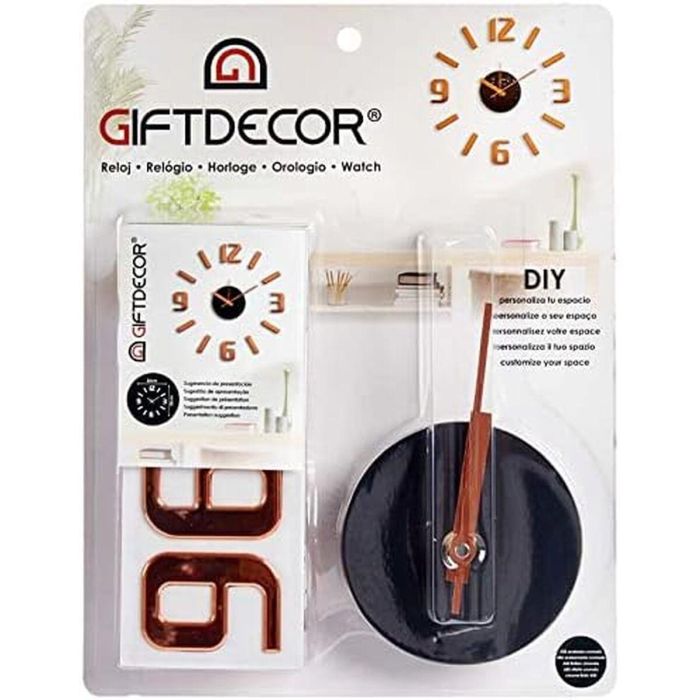 Reloj de Pared Gift Decor Bronce Adhesivo 1
