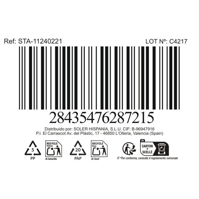 Inde Plato Hondo Negro Ø20 cm "Arosa" S. Clara, Diámetro 20 cm (12 Unidades)