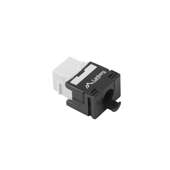 Lanberg KSU5-2000 Módulo de Conector de Red Plano RJ-45 Negro Blanco