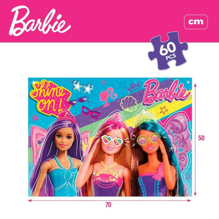 Puzzle Barbie MaxiFloor 60 Piezas 70 x 1,5 x 50 cm 2 Puzzle Barbie MaxiFloor 60 Piezas 70 x 1,5 x 50 cm 2