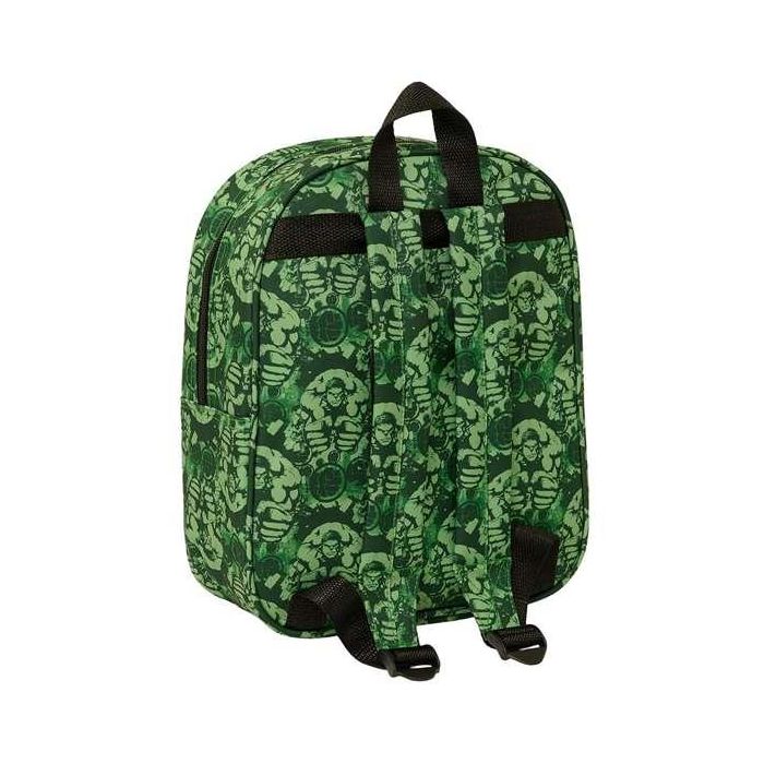Mochila Escolar Hulk Negro Verde 22 x 27 x 10 cm 3D 1