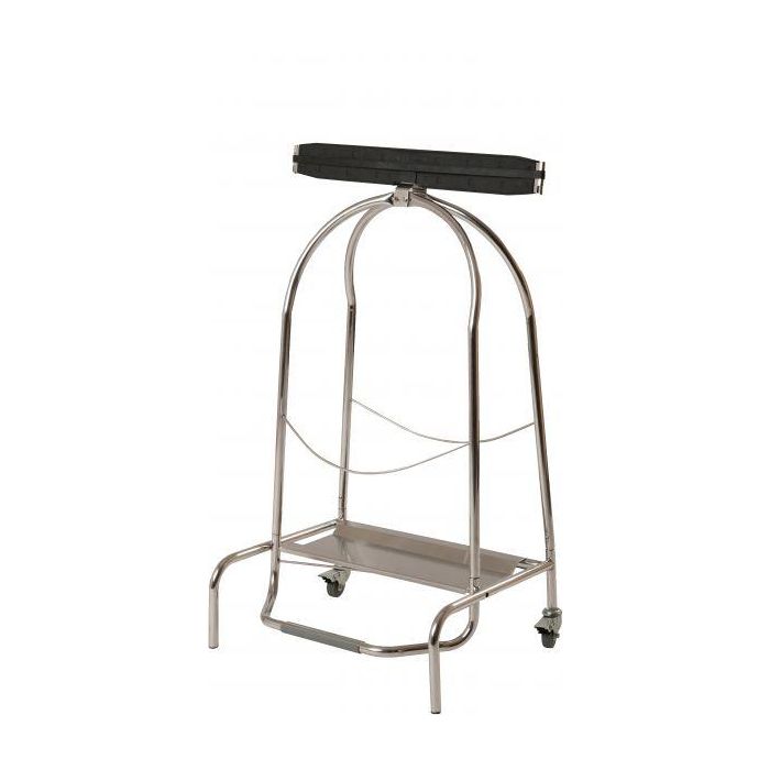 PROBBAX - SO-2104-MSSTL - Porta bolsas con 2 ruedas - 98 x 55 x 42,5 cm - Acero brillante