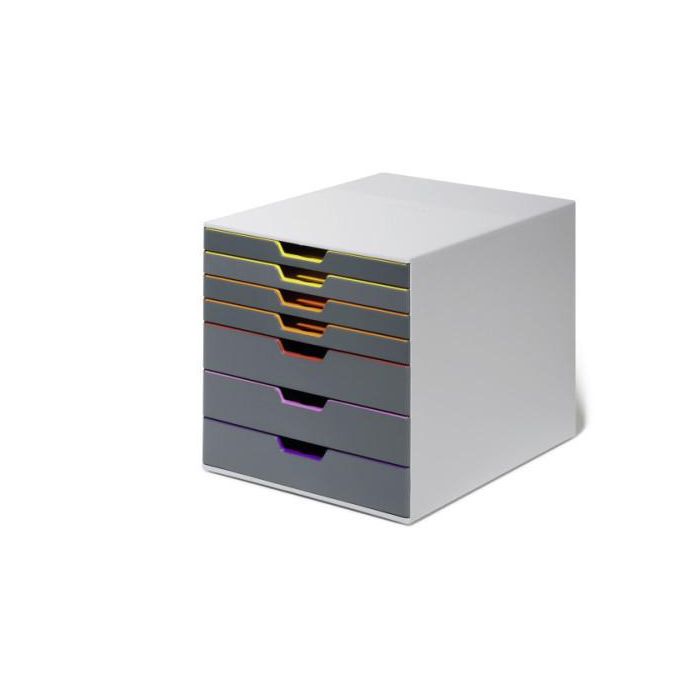 Durable 760758 Módulo 7 Cajones Varicolor®7 Cajonera A4 Gris Multicolor Plástico ABS 0 Durable 760758 Módulo 7 Cajones Varicolor®7 Cajonera A4 Gris Multicolor Plástico ABS 0
