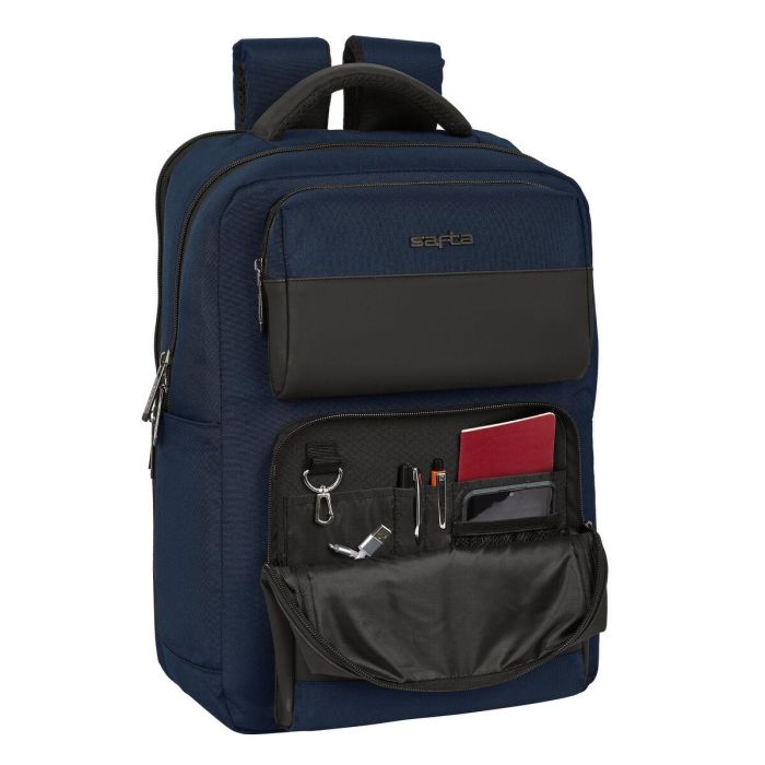 Safta Mochila Business portatil 15,6'' con USB, Azul Oscuro, 31x44x13cm 5