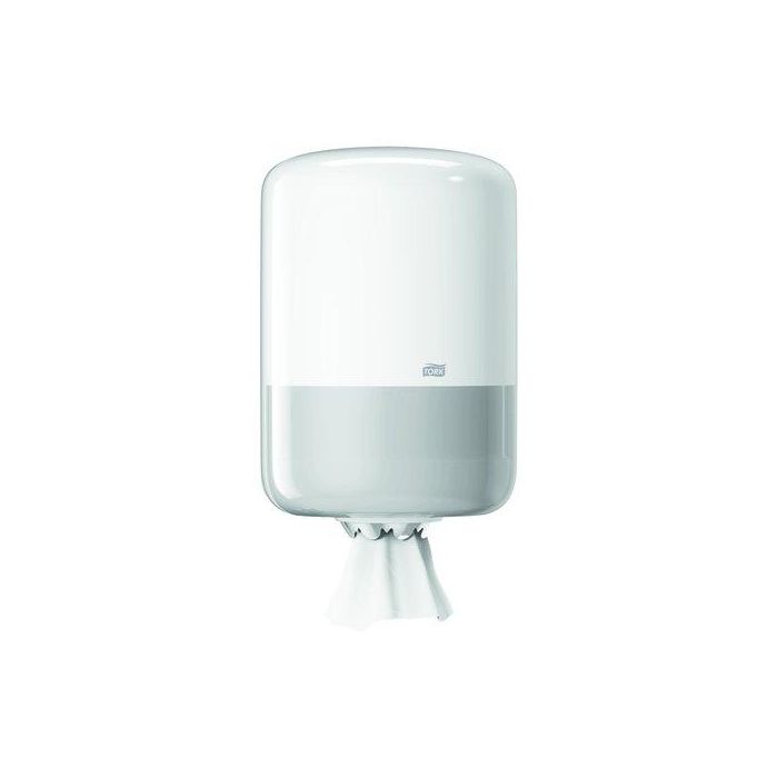 Tork Dispensador de Papel en Rollo Alimentación Central Blanco - Elevation, Gran Capacidad, Diseño Moderno