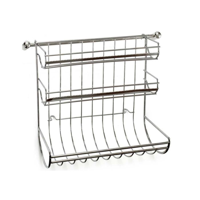 Portarrollos Triple Cromado Kinvara 32x30x16 cm - Metal Plata (6 Unidades) 1