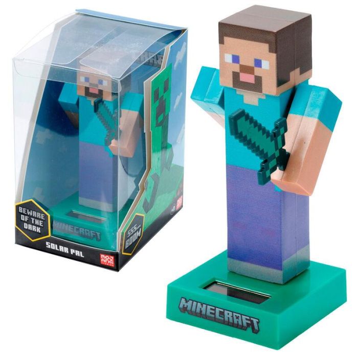 PUCKATOR Muñeco solar Steve Minecraft