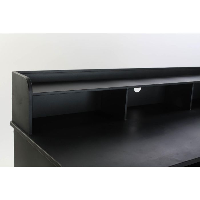 DKD Home Decor Escritorio Vintage Negro Natural Abeto Metal 135 cm Ancho x 60 cm Fondo x 95 cm Alto con 4 Cajones Desmontable 1 DKD Home Decor Escritorio Vintage Negro Natural Abeto Metal 135 cm Ancho x 60 cm Fondo x 95 cm Alto con 4 Cajones Desmontable 1