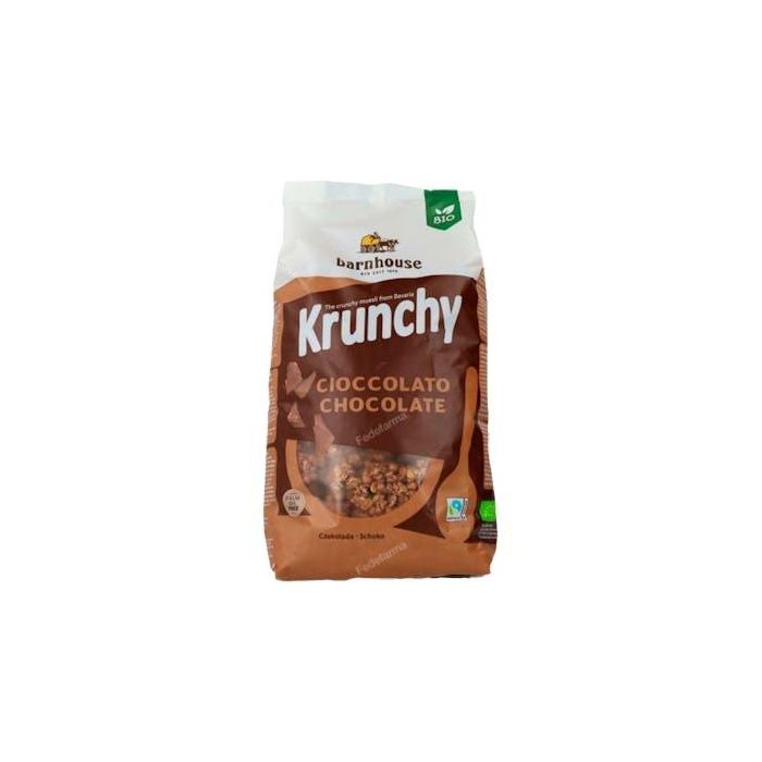 BARNHOUSE Muesli Krunchy Sun Chocolate Bio 375g - Copos de Avena Integral Crujientes Ecológicos