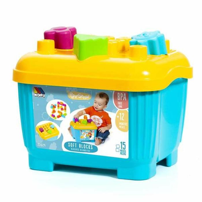 Juego de Construcción Moltó Blocks & Puzzles 15 Piezas 2 Juego de Construcción Moltó Blocks & Puzzles 15 Piezas 2