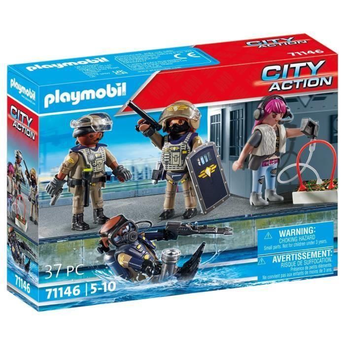 Playmobil Figuras de Acción Fuerzas Especiales City Action. Juguete para Niños de 5 Años en Adelante.