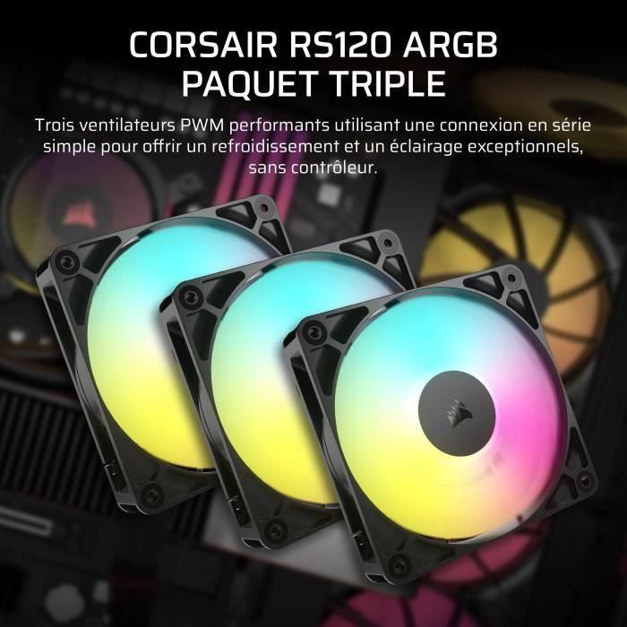 Corsair Rs120 Argb Computer Case Fan 12 Cm Black 3 Pc(S) 1 Corsair Rs120 Argb Computer Case Fan 12 Cm Black 3 Pc(S) 1