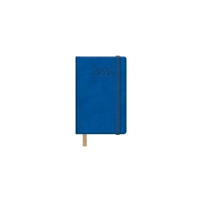 Agenda Anual (2026) Dohe Samba Cosida Tapa Extra Polipiel Con Goma 85X130 S/V Azul
