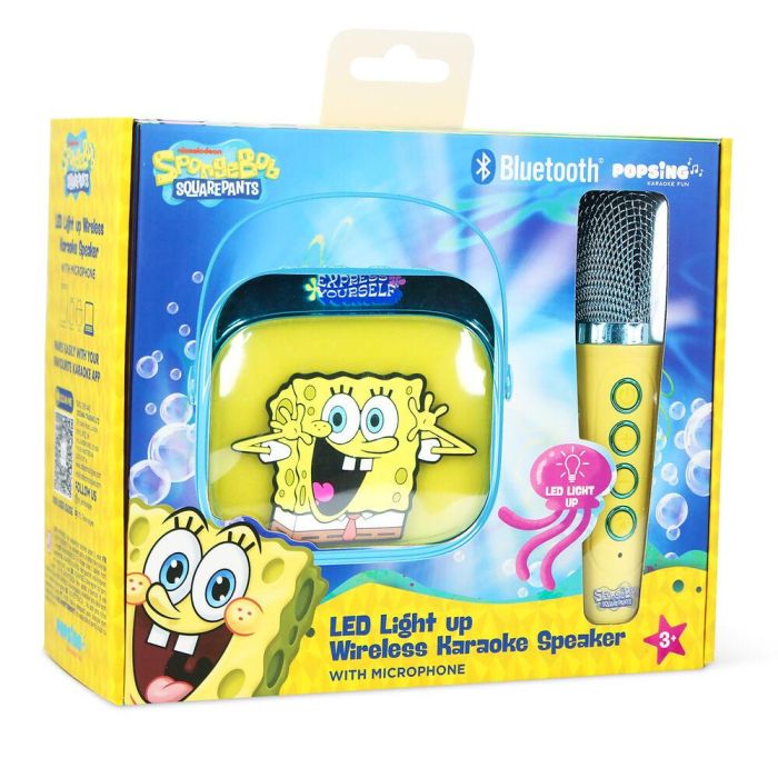 Altavoz y Micro Karaoke LED Bob Esponja 6