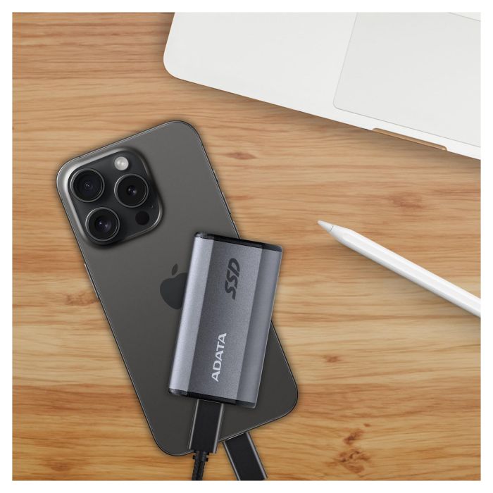 ADATA SSD Externo Elite SE880 AELI-SE880-1TCGY 1TB USB-C 3.2 Gen 2x2 - Hasta 2000MB/s, Compacto, Compatible con PS5, Xbox, Mac, Windows