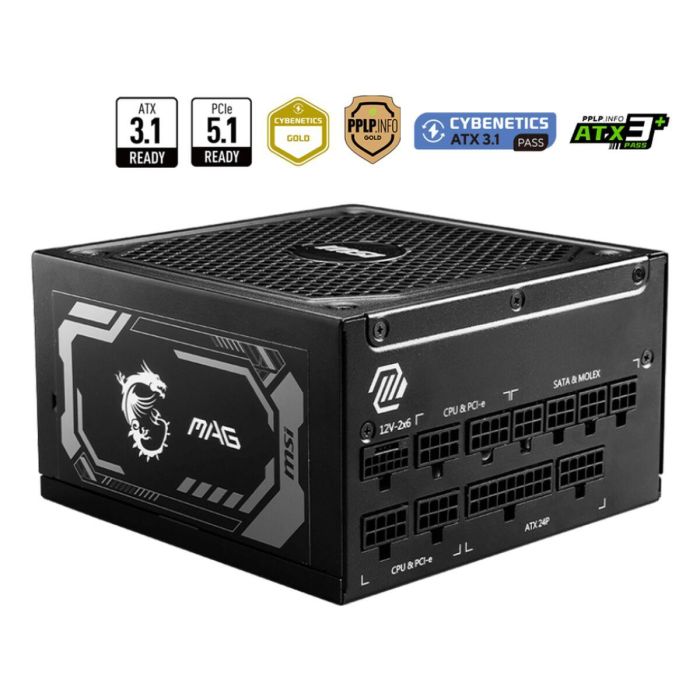 Fuente de Alimentación MSI 306-7ZP9B11-CE0 1000 W ATX 80 Plus Gold 1 Fuente de Alimentación MSI 306-7ZP9B11-CE0 1000 W ATX 80 Plus Gold 1