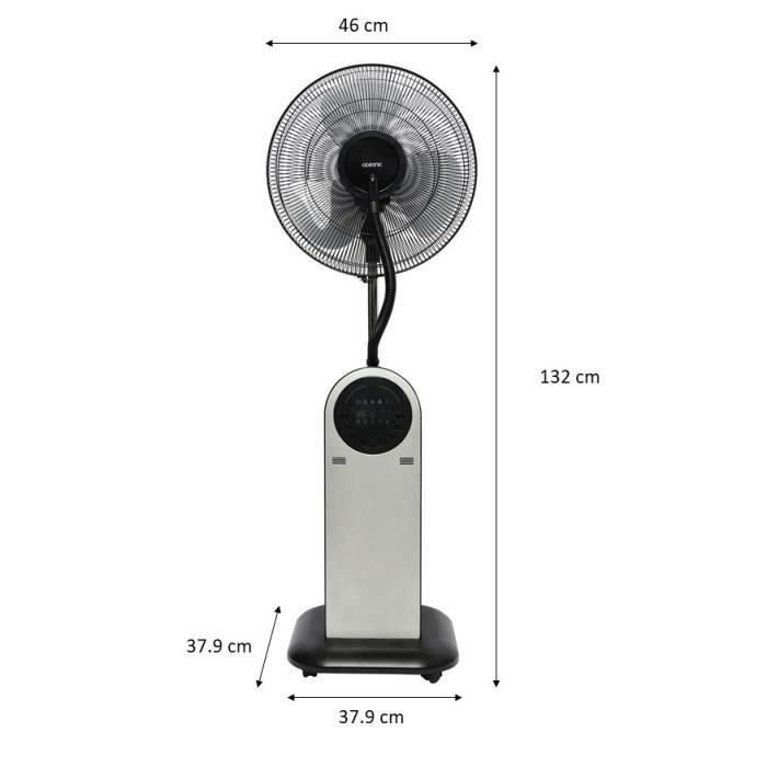 OCEANIC Ventilador de Pie 3 en 1, Potencia 95W, Ionizador de Aire, Ø40cm, con Mando a Distancia, Pantalla LED y Temporizador de 8h 4 OCEANIC Ventilador de Pie 3 en 1, Potencia 95W, Ionizador de Aire, Ø40cm, con Mando a Distancia, Pantalla LED y Temporizador de 8h 4