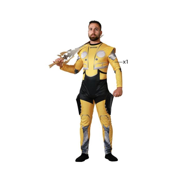 Disfraz Robot Coche Amarillo Hombre Adulto M-L Disfraz Robot Coche Amarillo Hombre Adulto M-L