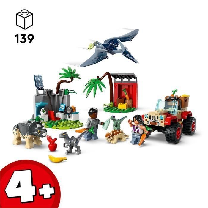 LEGO 76963 Jurassic World Centro de Rescate de Bebés Dinosaurios, Juguete con Figuras de Triceratops y Velociraptor 1 LEGO 76963 Jurassic World Centro de Rescate de Bebés Dinosaurios, Juguete con Figuras de Triceratops y Velociraptor 1