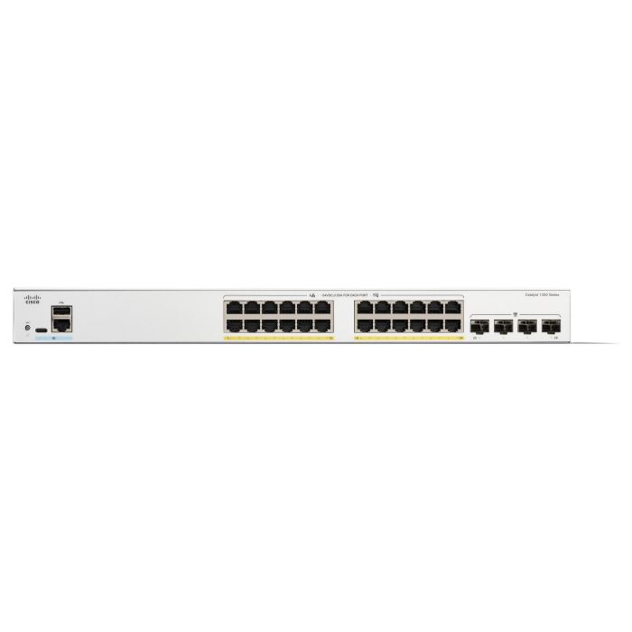 Cisco CATALYST 1200 Switch Gestionado L2 Gigabit Ethernet 24 Puertos PoE 195W Montaje en Rack 1U 1