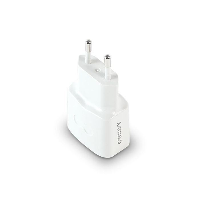 Cargador Pared Groovy 1 Usb + 1Usb-C Color Blanco 2